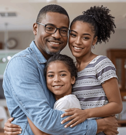 Imagem família sorrindo
