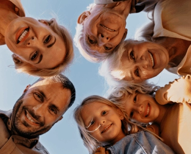 Imagem de família em círculo